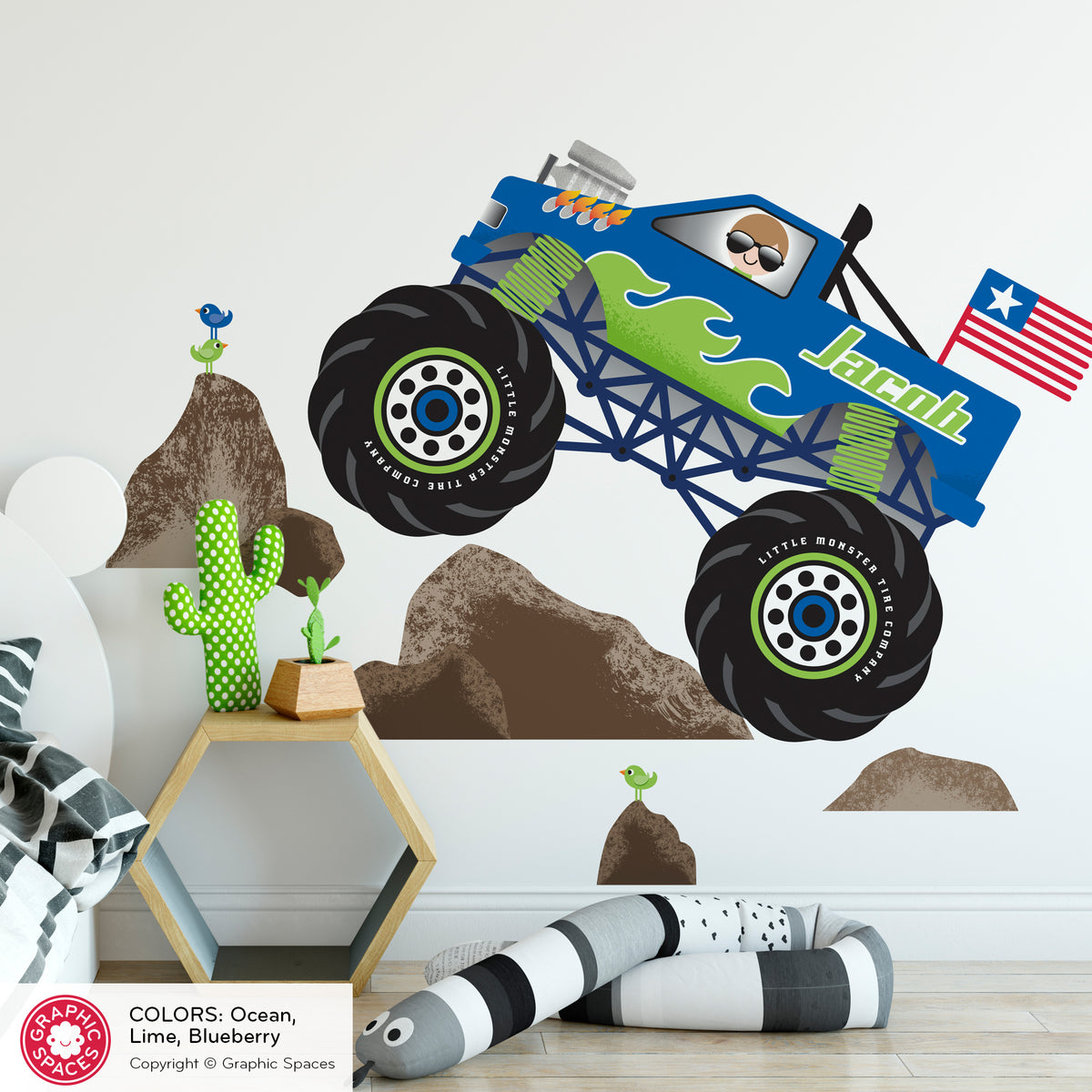 Wall Decal - Monster Truck (Personalized)