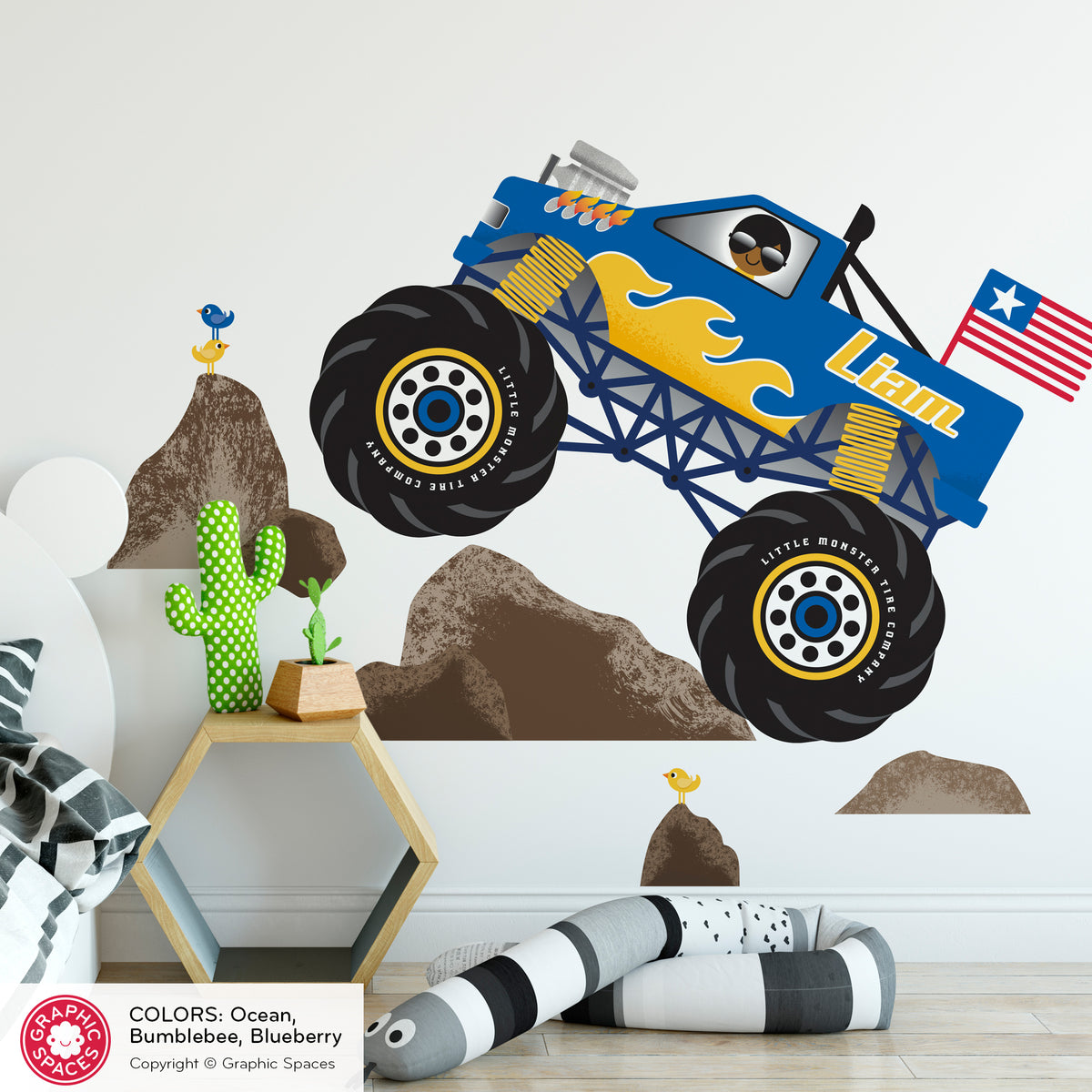 Wall Decal - Monster Truck (Personalized)