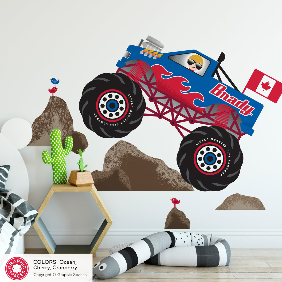 Wall Decal - Monster Truck (Personalized)