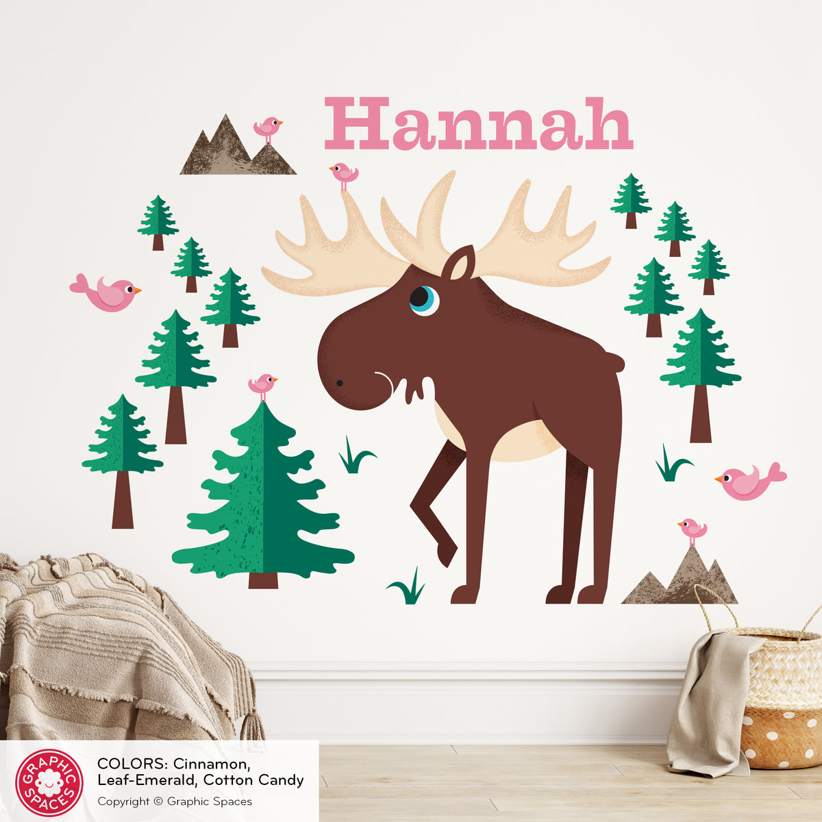 Moose Fabric Wall Decal