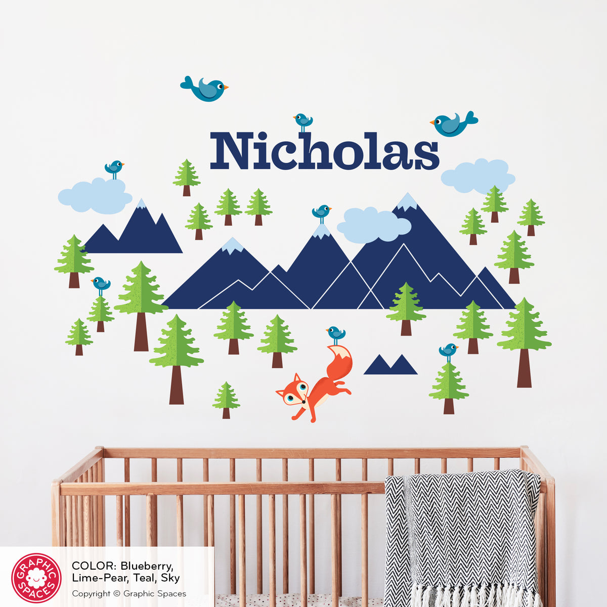 Mountain Fabric Wall Decal