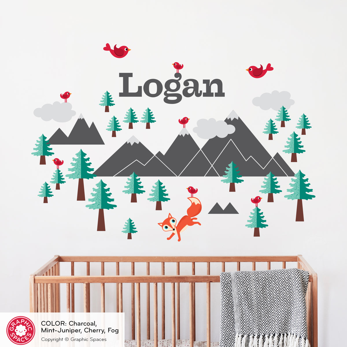 Mountain Fabric Wall Decal