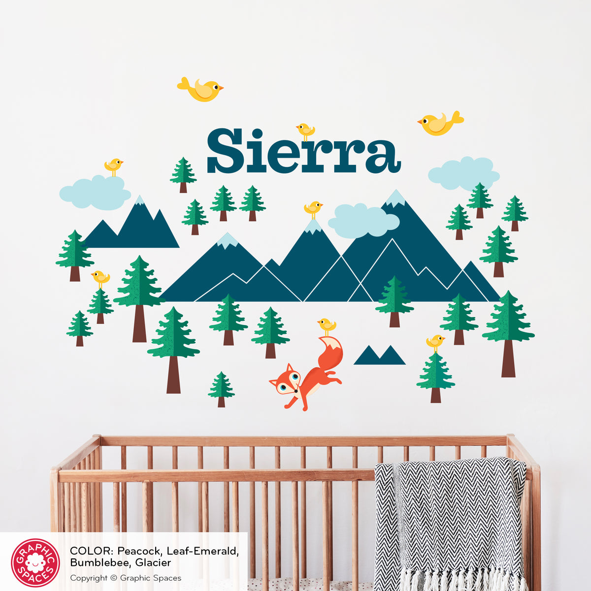 Mountain Fabric Wall Decal