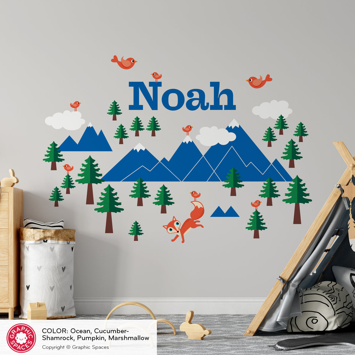Mountain Fabric Wall Decal