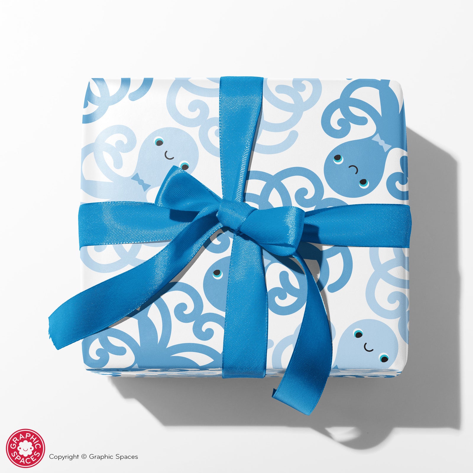 Kids Wrapping Paper - Octopus (Blue) - Graphic Spaces