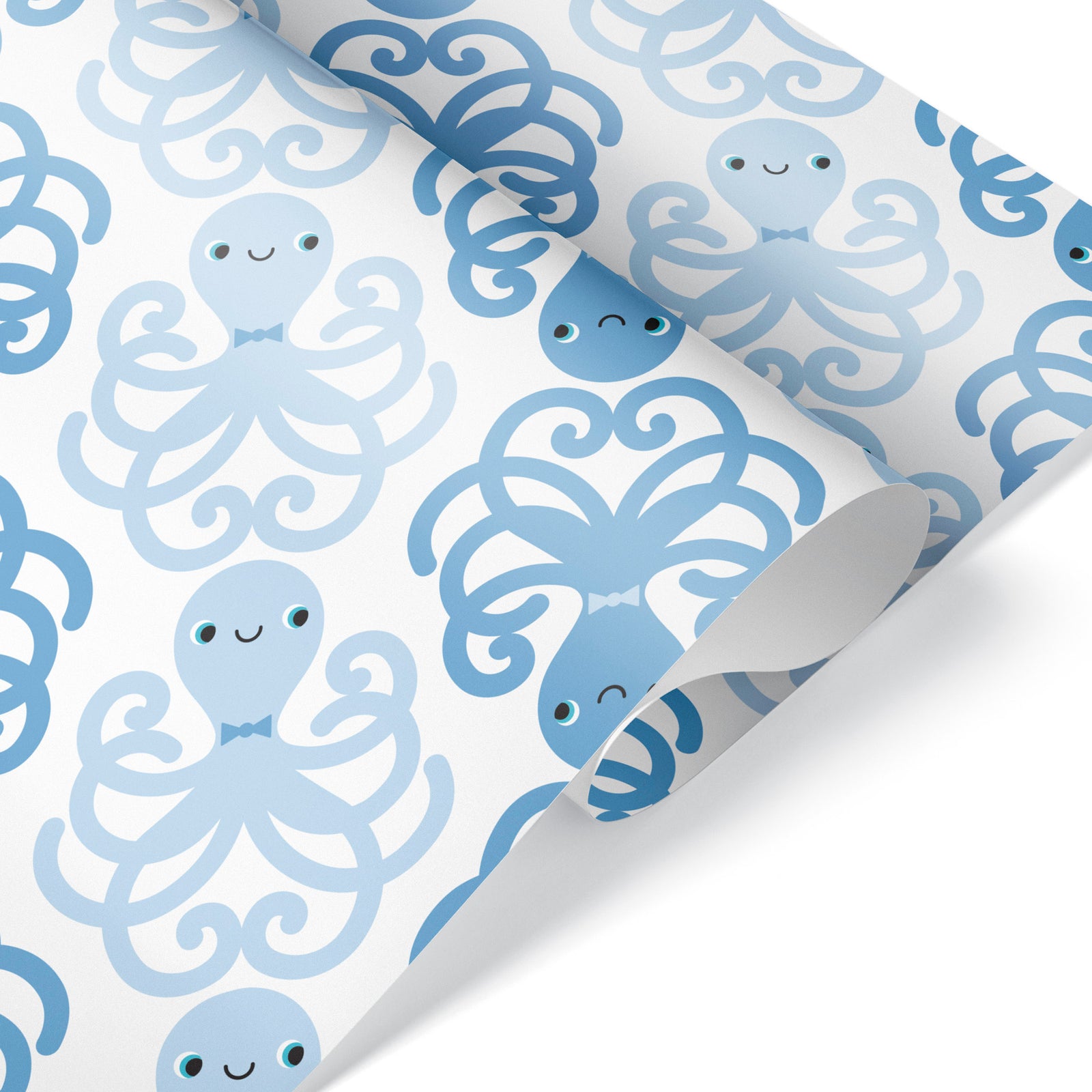 Kids Wrapping Paper - Octopus (Blue) - Graphic Spaces
