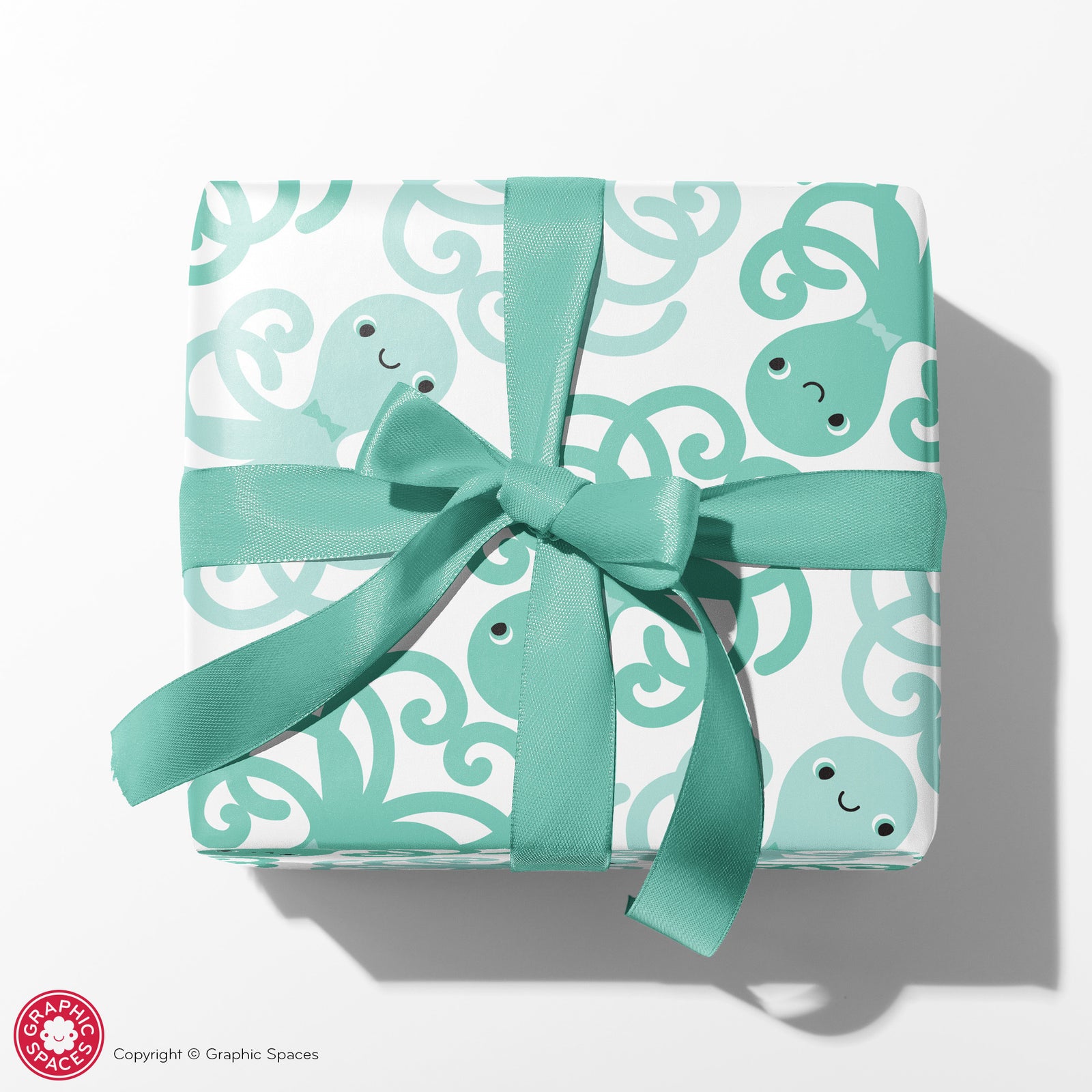 Kids Wrapping Paper - Octopus (Mint) - Graphic Spaces