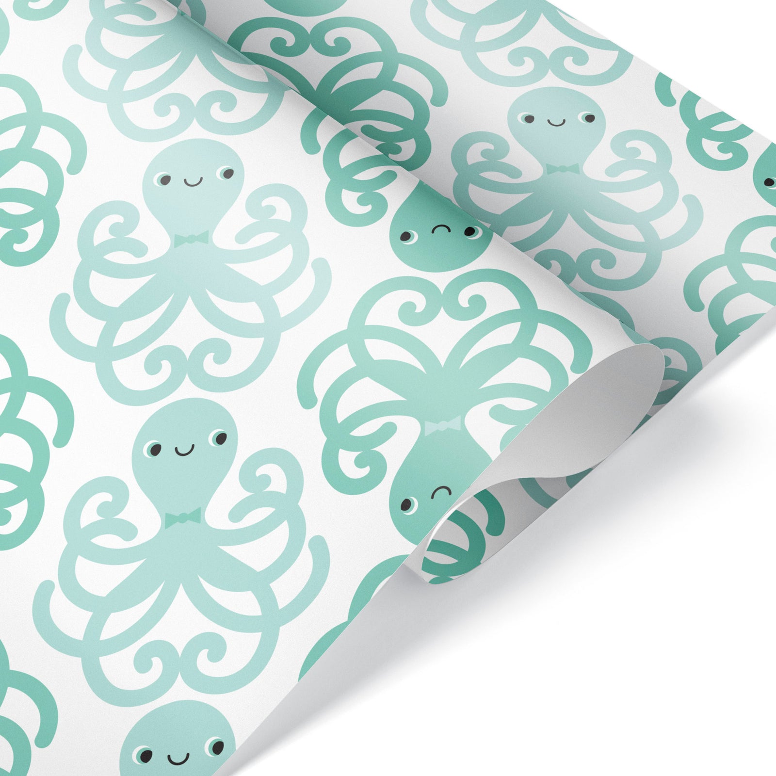 Kids Wrapping Paper - Octopus (Mint) - Graphic Spaces