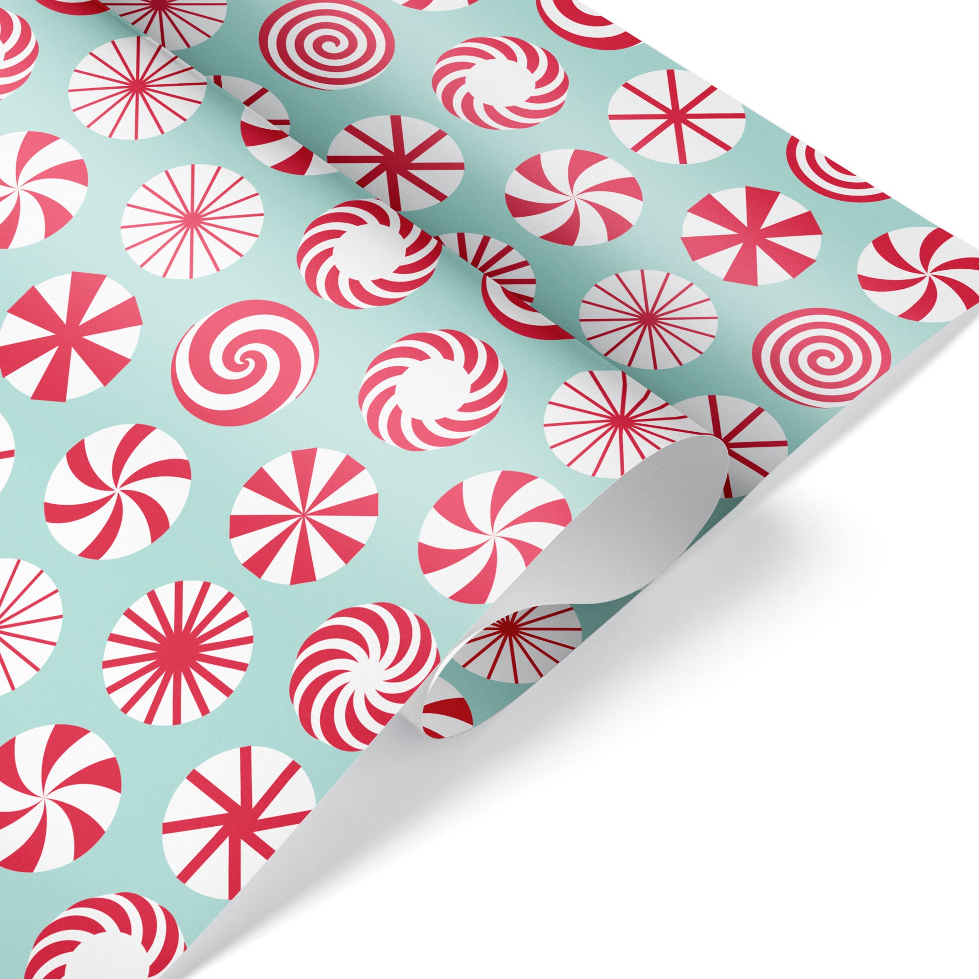 Peppermint Candy Christmas Wrapping Paper Classic Retro Holiday