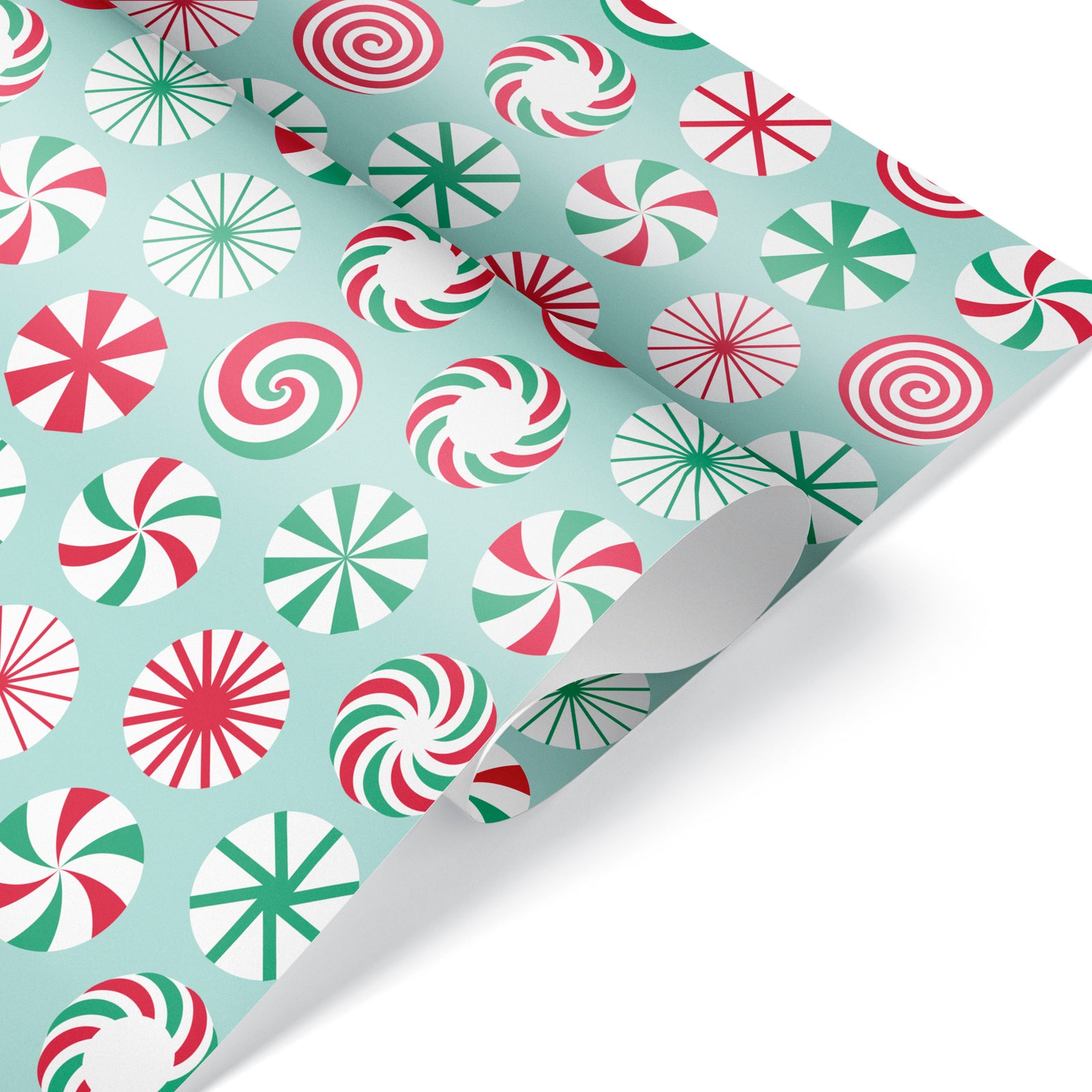 Christmas Wrapping Paper - Peppermint Candy (Red-Green) - Graphic Spaces