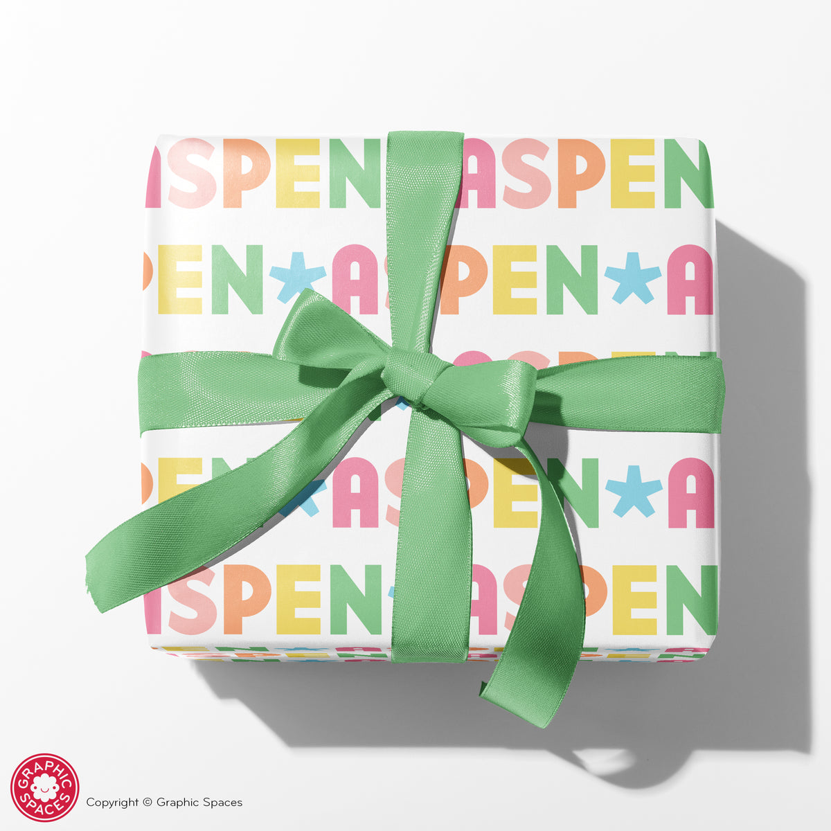 Pastel Rainbow Name Personalized Wrapping Paper