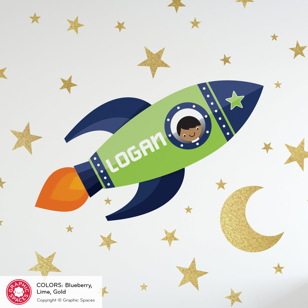 Rocket Boy Peel-and-Stick Wall Decal