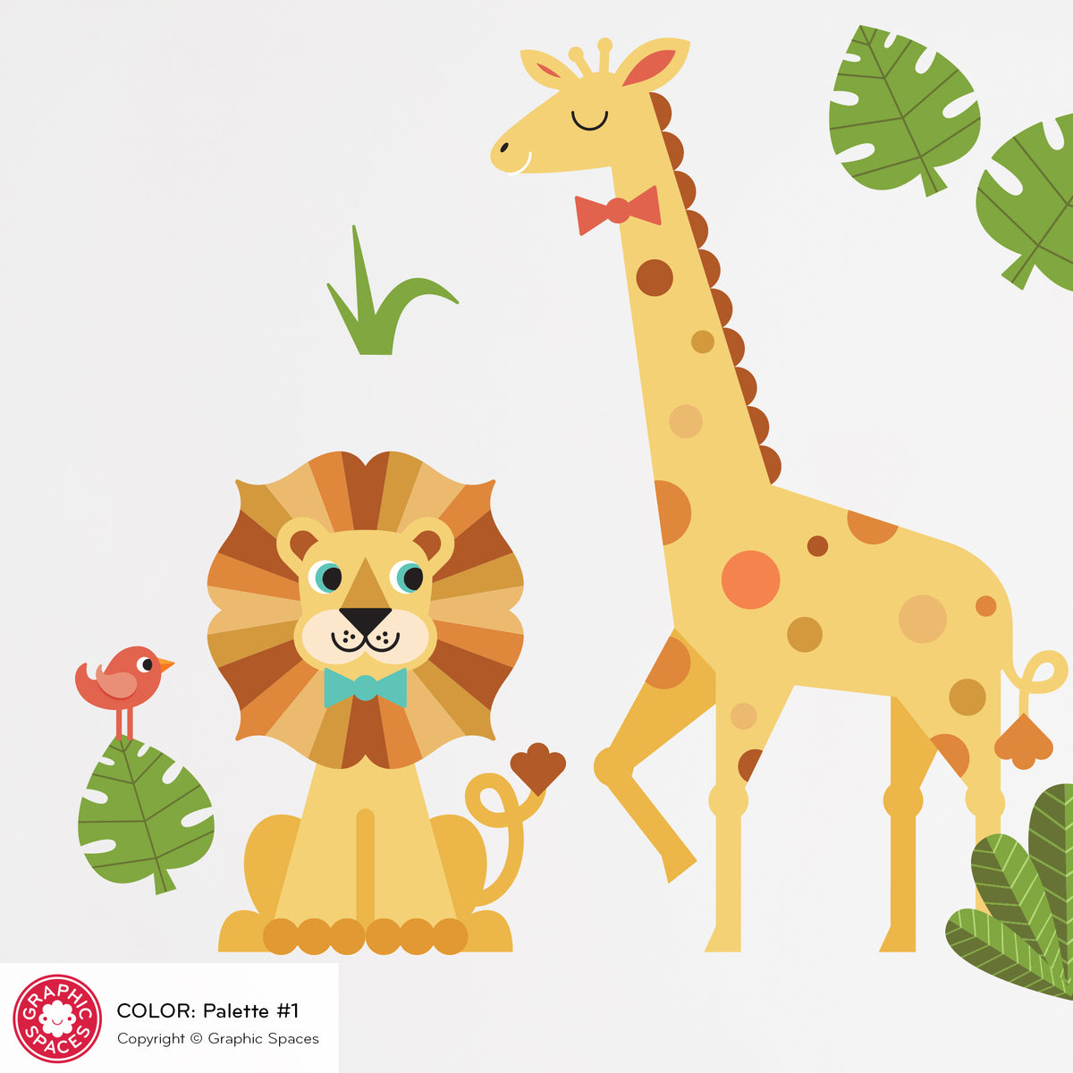 Wall Decal - Safari Jeep Animal Collection (Personalized, Boy)