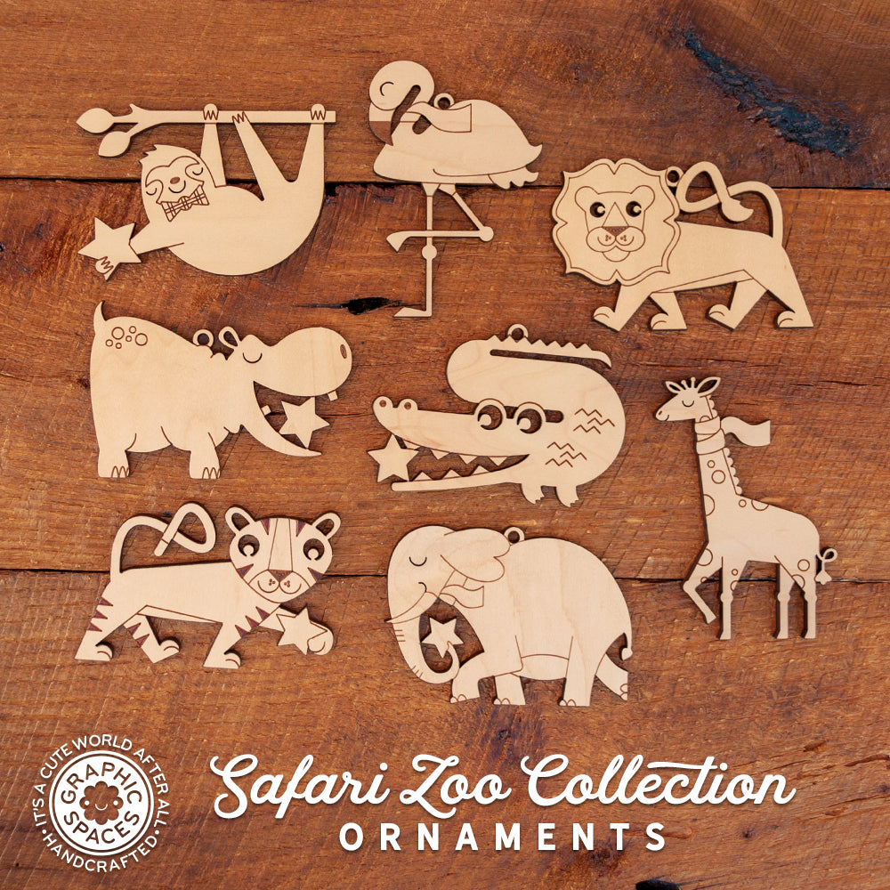 safari jungle zoo christmas ornaments