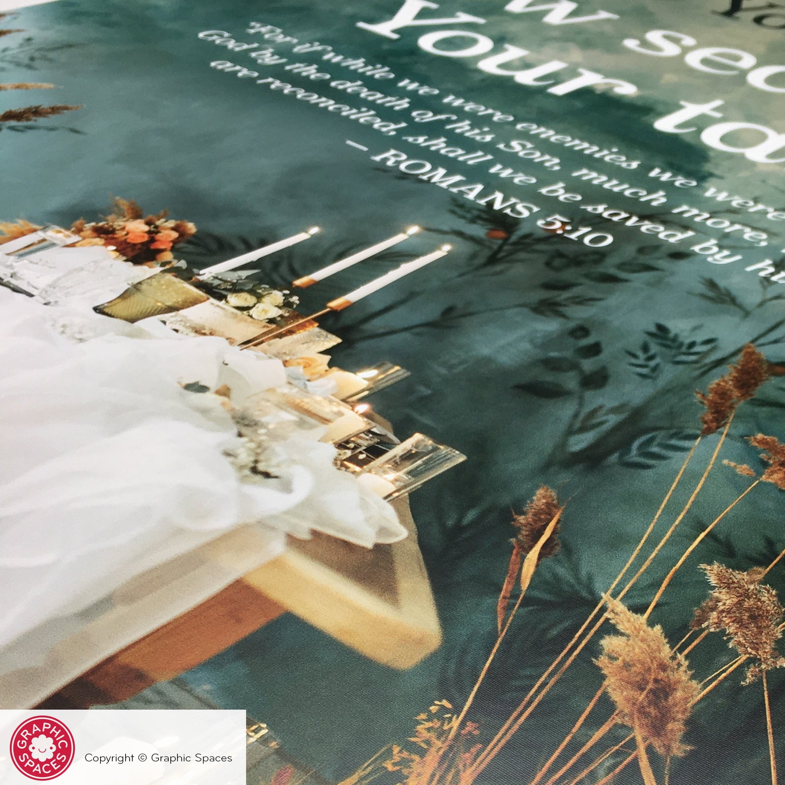 Christian Poster - Once Your Enemy (Romans 5:10) - Graphic Spaces