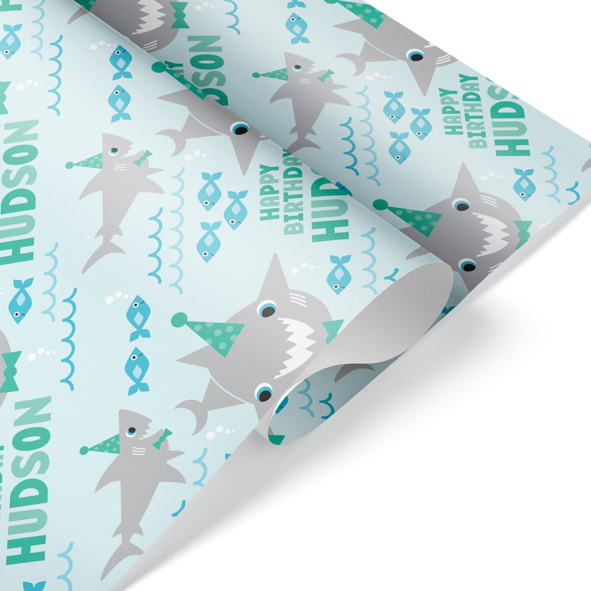 Fun Shark Graduation Wrapping Paper Sheets