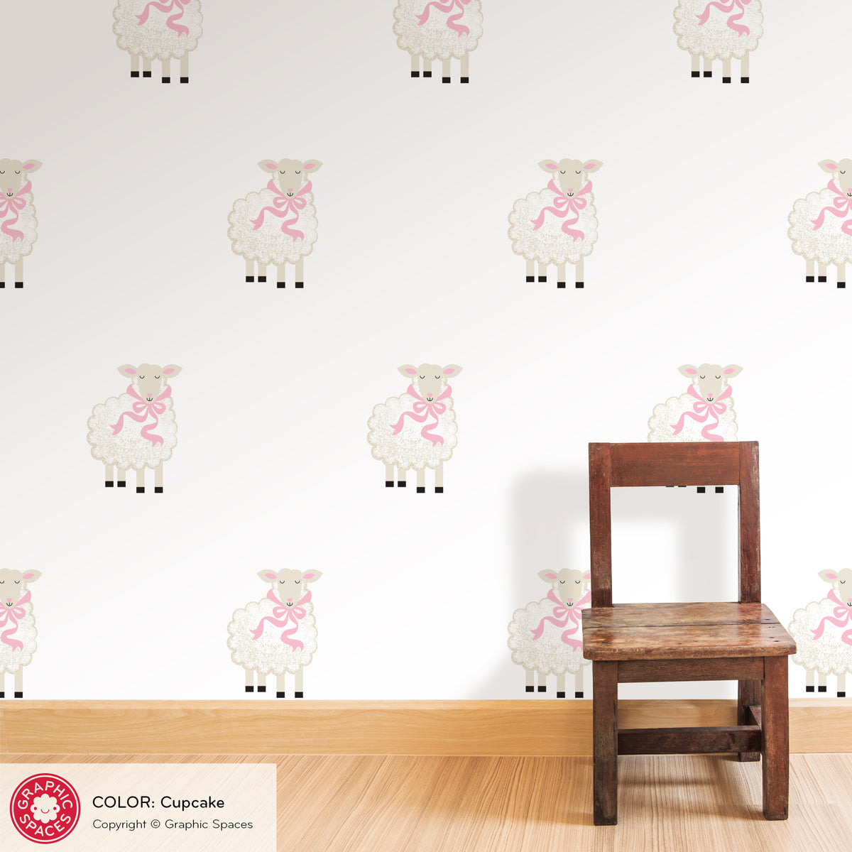 Sheep Scatter Fabric Wall Decals - Pack of 15