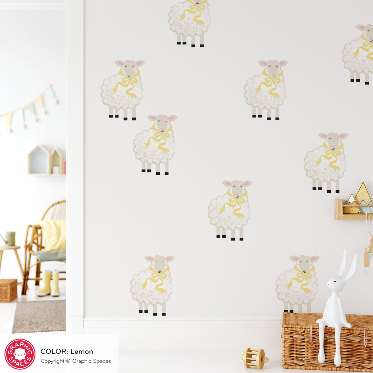 Wall Decal - Sheep Scatter (Pack of 15)