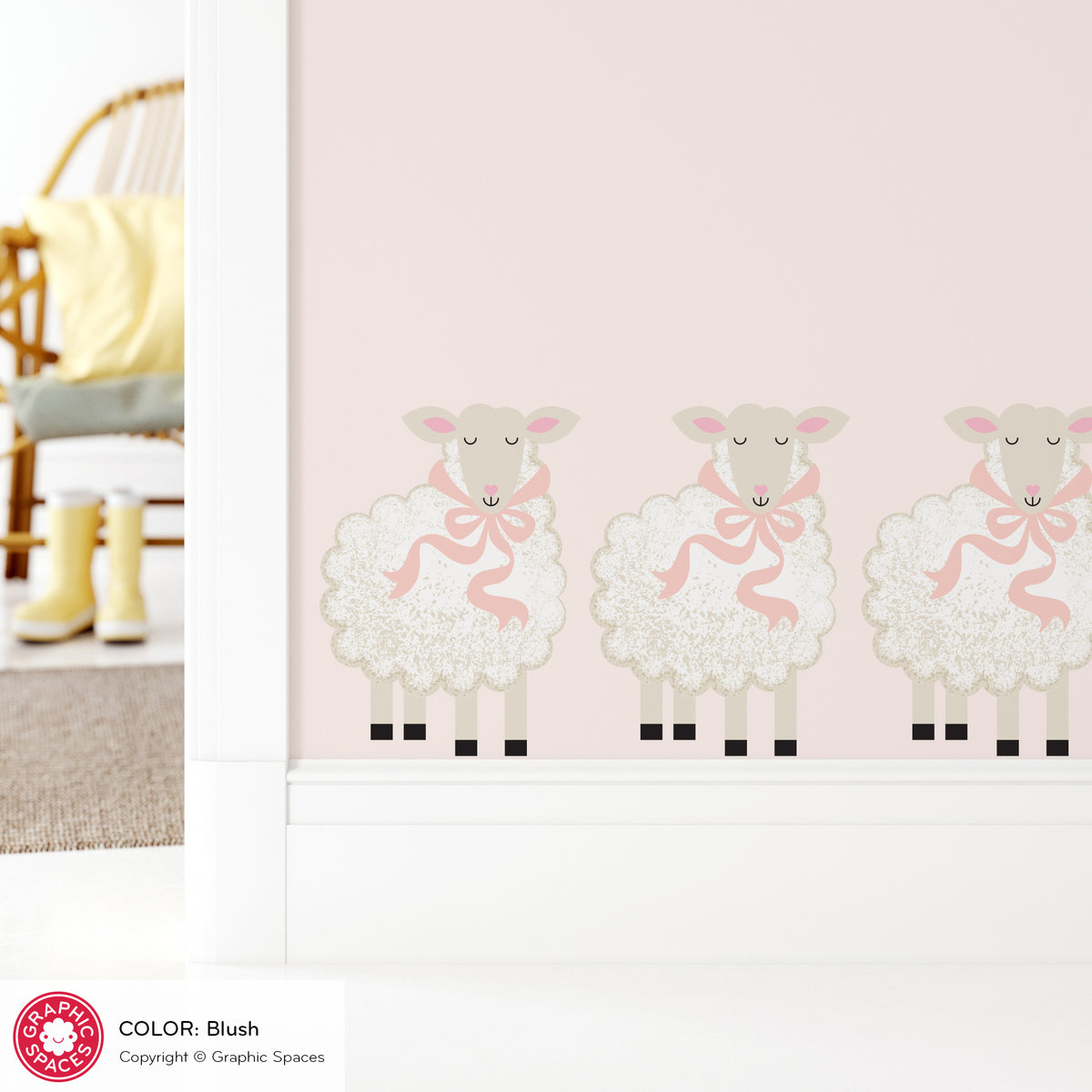 Wall Decal - Sheep Scatter (Pack of 15)
