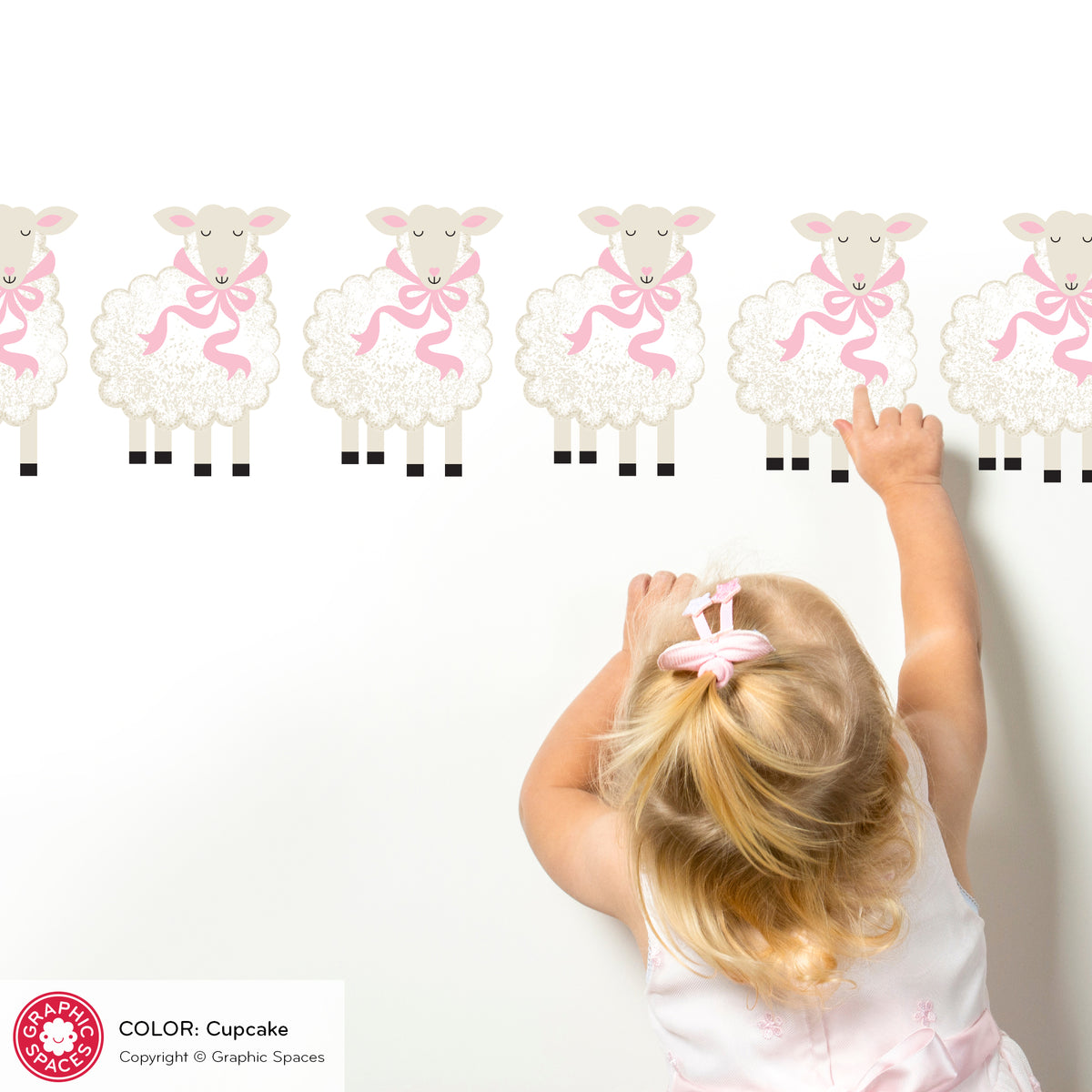 Sheep Scatter Fabric Wall Decals - Pack of 15