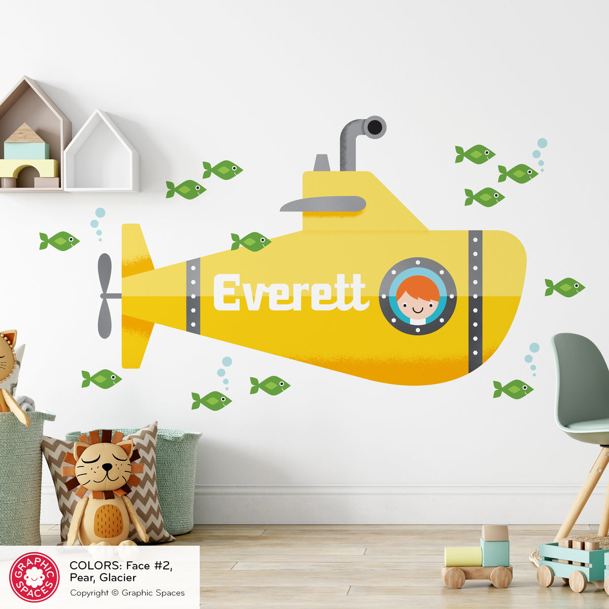 Submarine Boy Peel-and-Stick Wall Decal