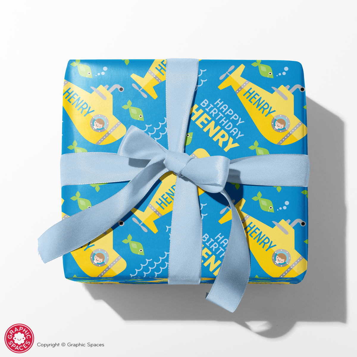 Yellow Submarine Birthday Personalized Wrapping Paper