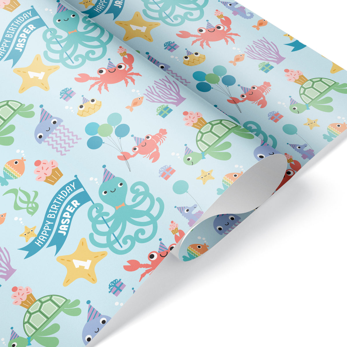 Under the Sea Birthday Personalized Wrapping Paper