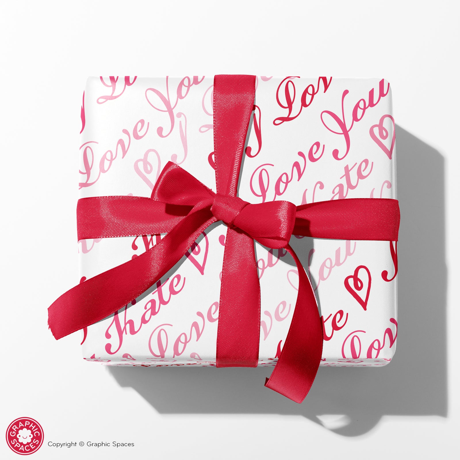 Wrapping Paper - I Love You Script (Personalized) - Graphic Spaces