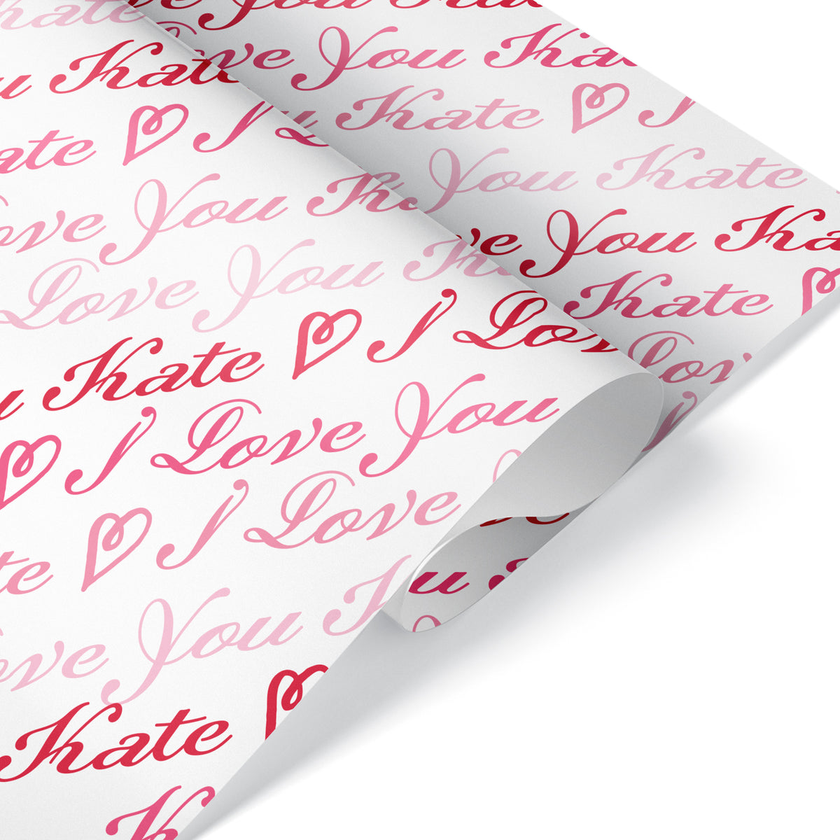 Valentine I Love You Personalized Wrapping Paper