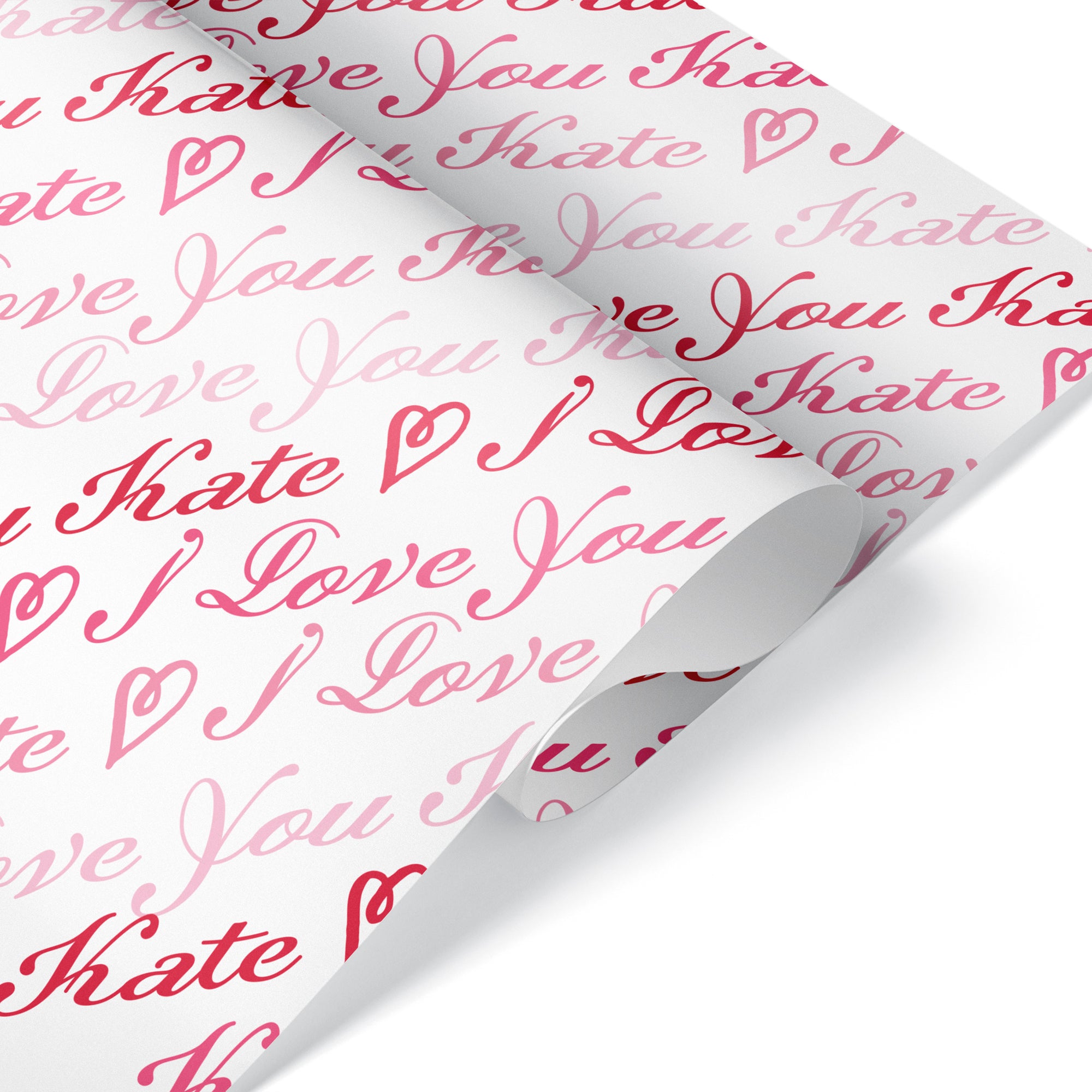 Personalized Valentine I Love You Wrapping Paper - Custom Script