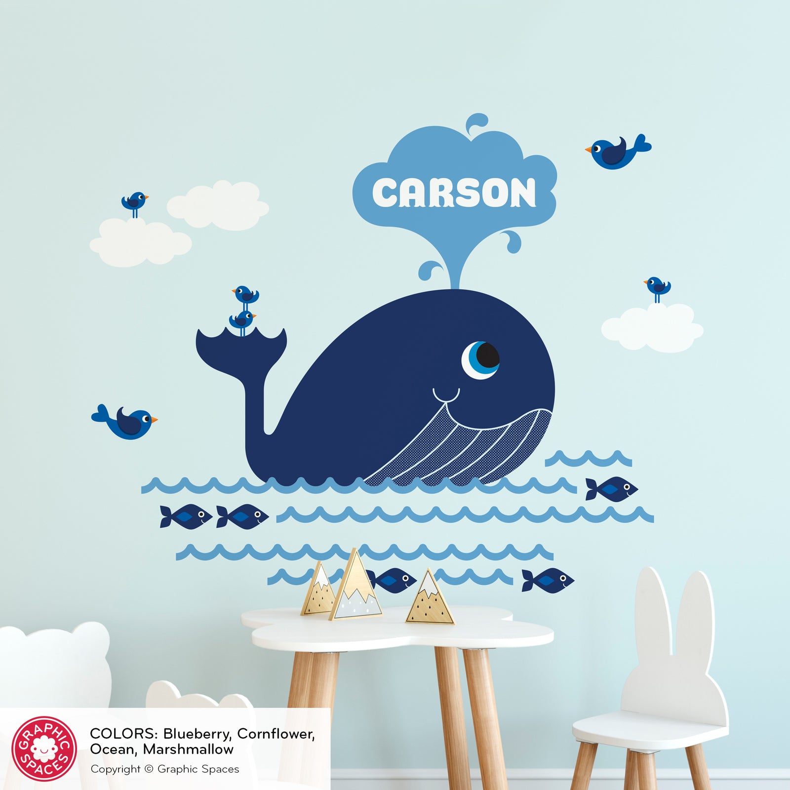 Wall Decal - Whale (Personalized)