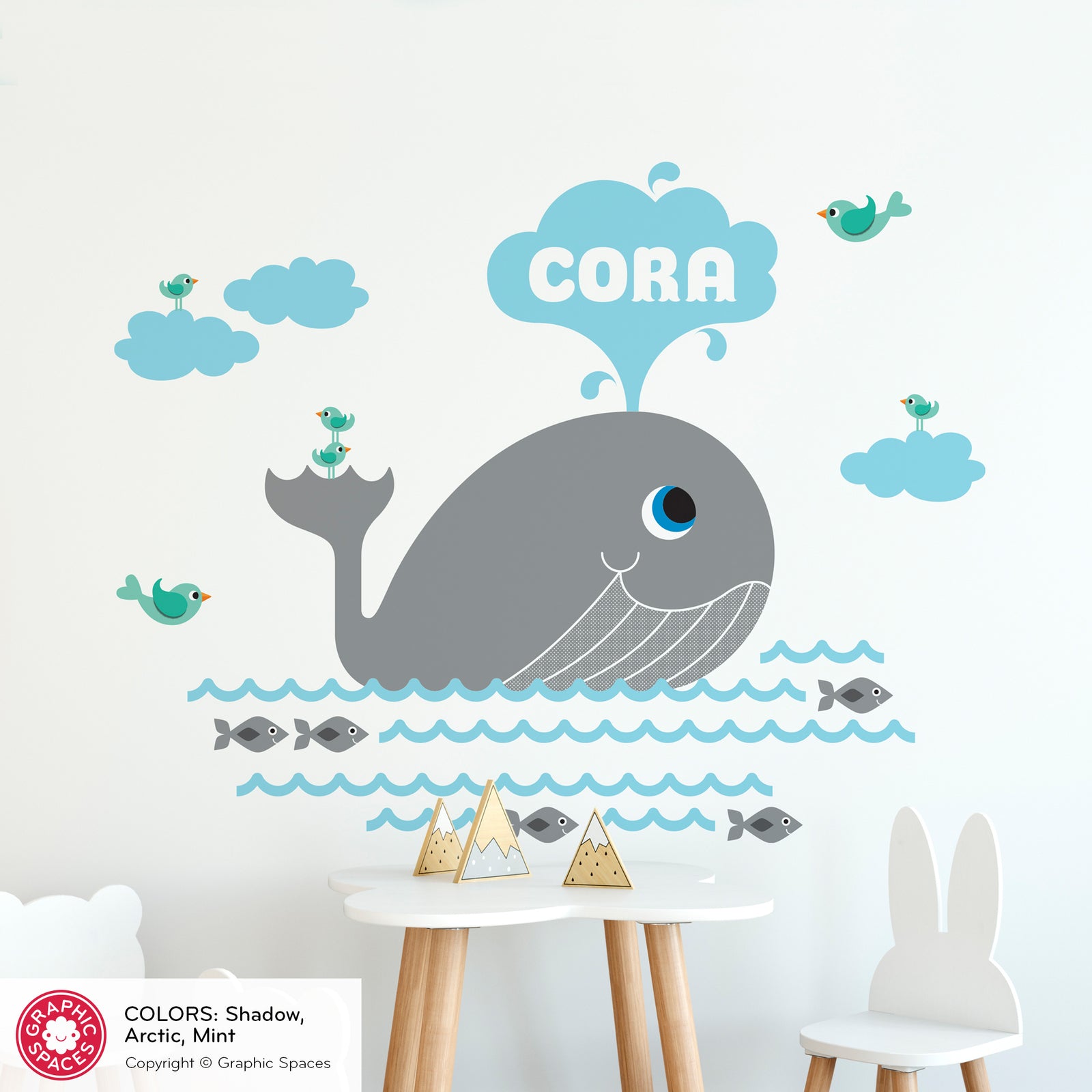 Wall Decal - Whale (Personalized)