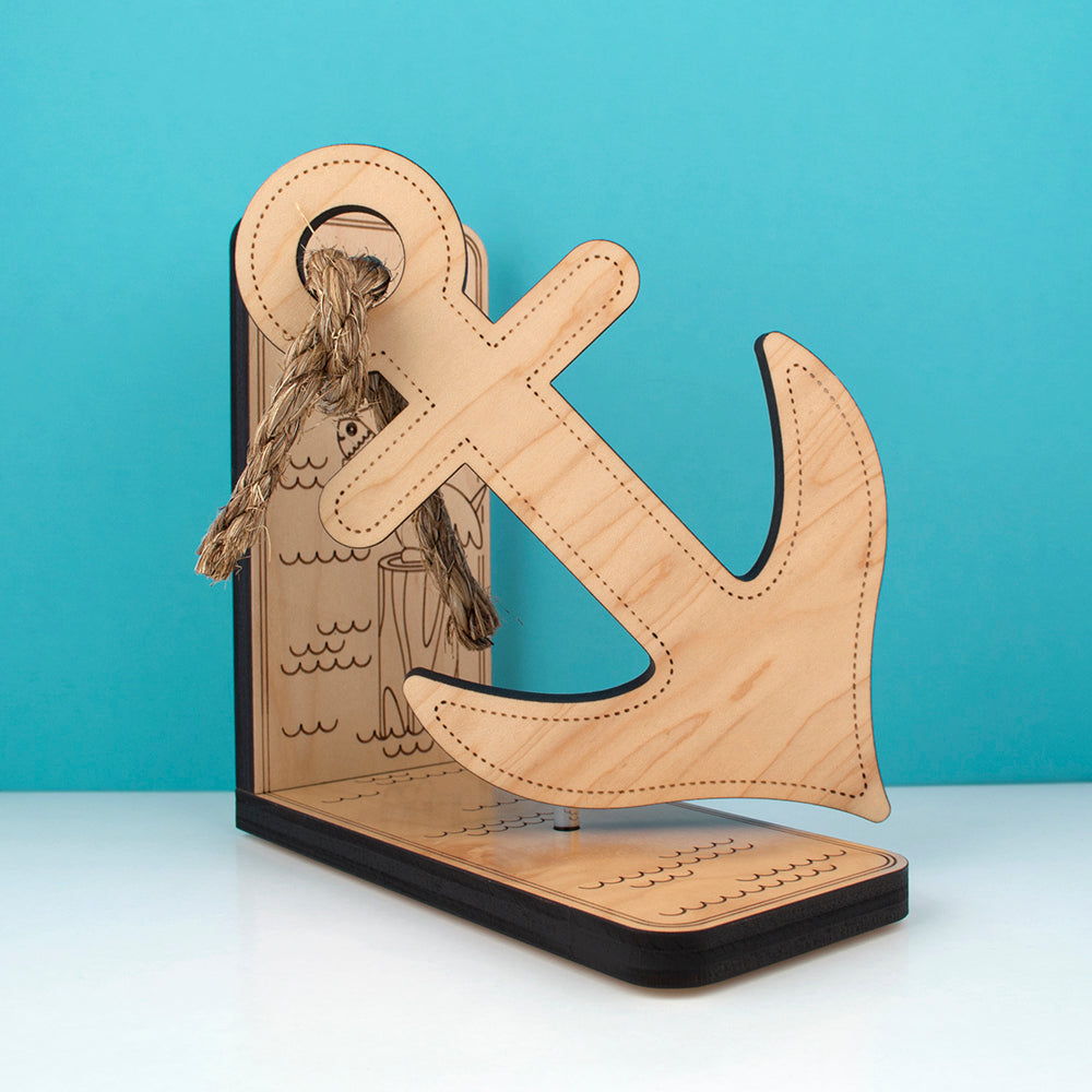 Anchor Wooden Bookend