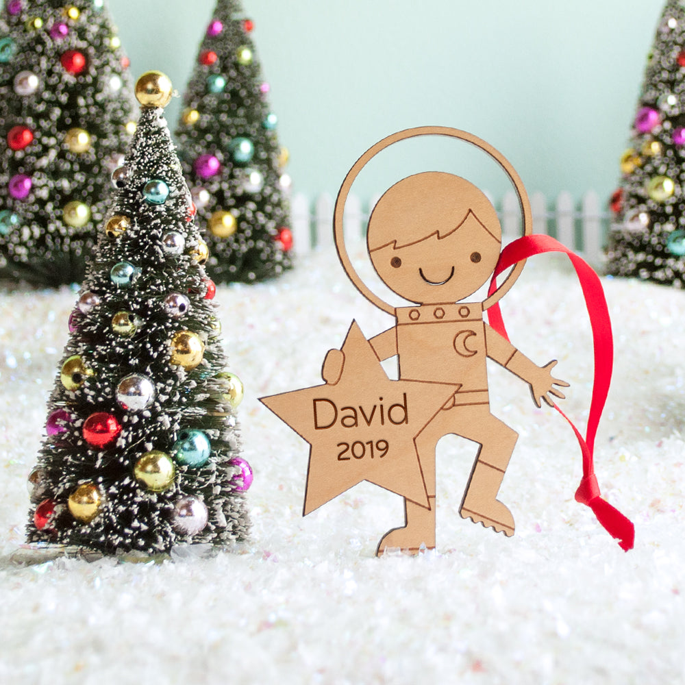 astronaut christmas ornament personalized
