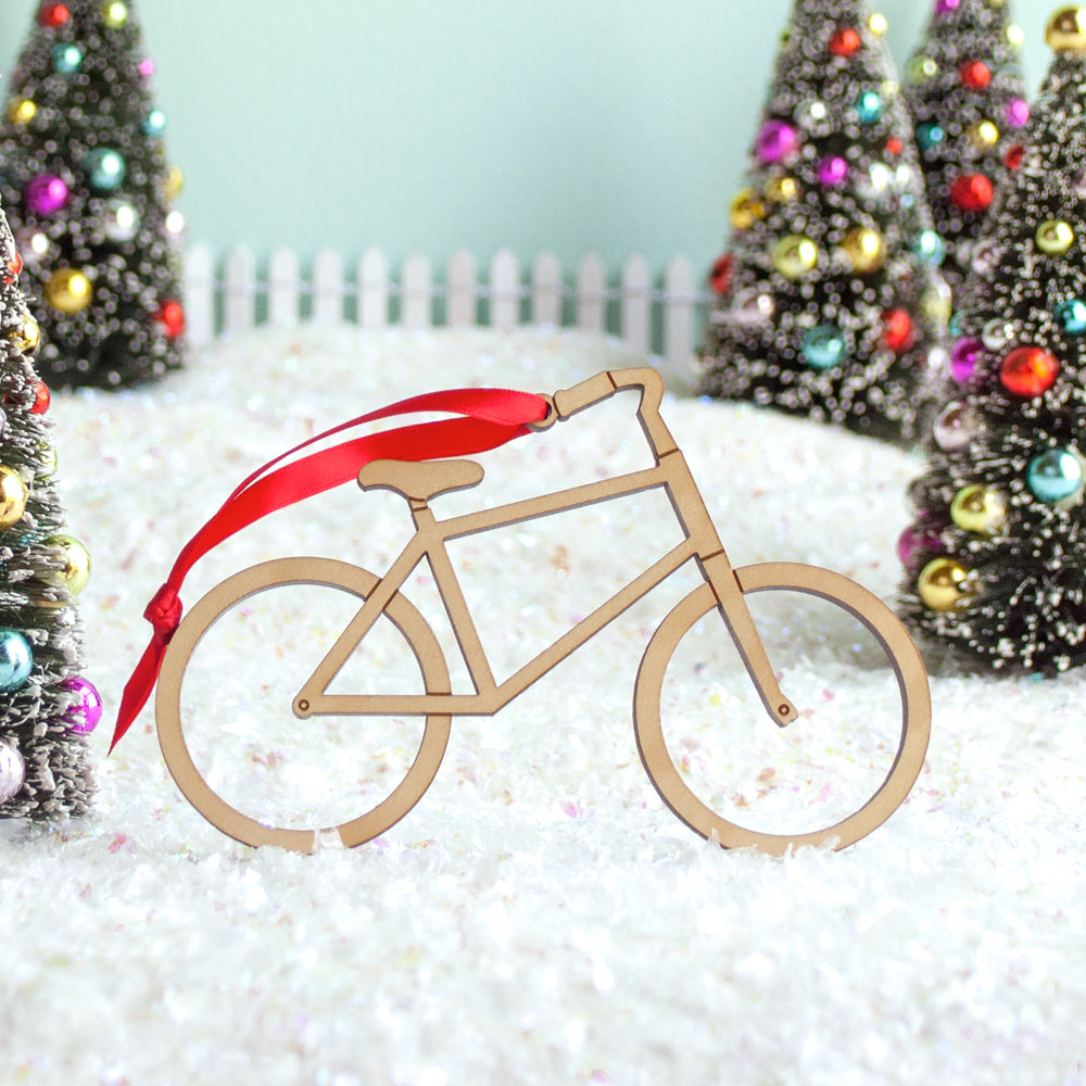 boy bike christmas ornament