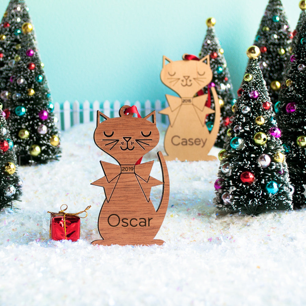 cat christmas ornament personalized