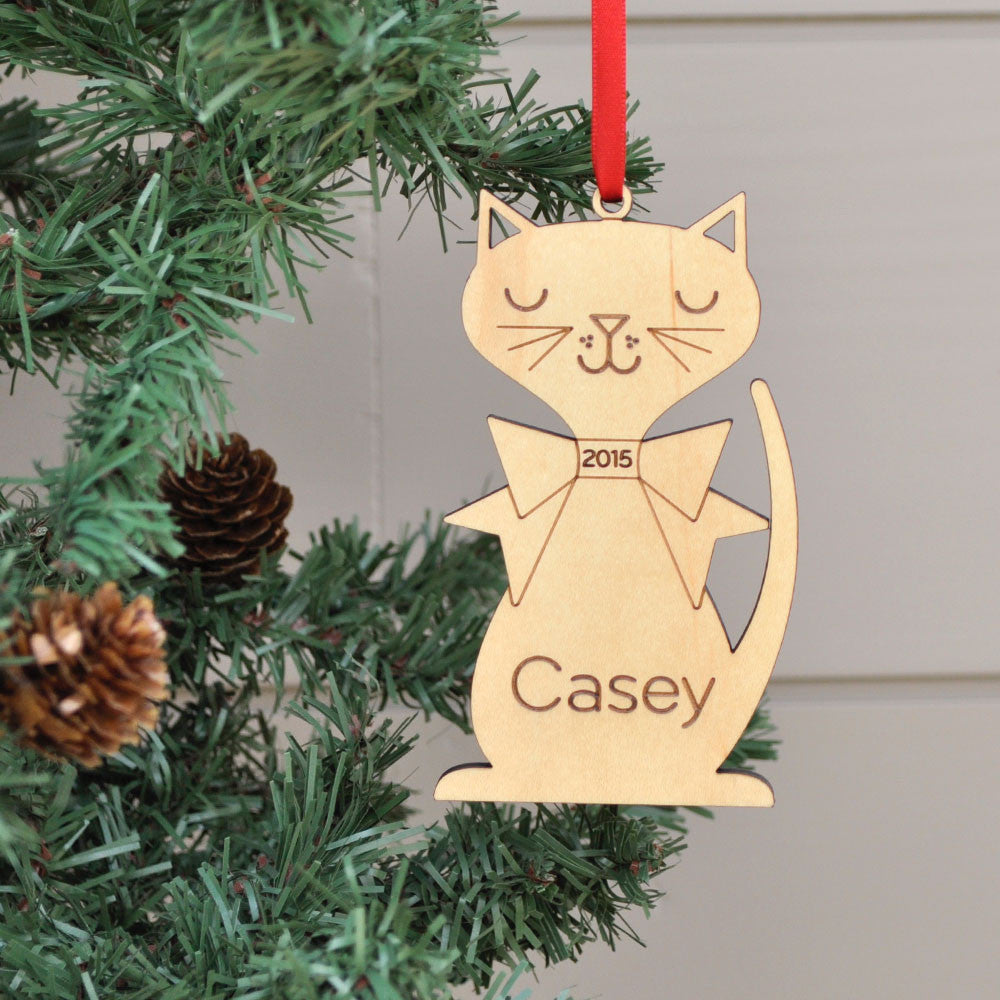 kitten christmas ornament personalized