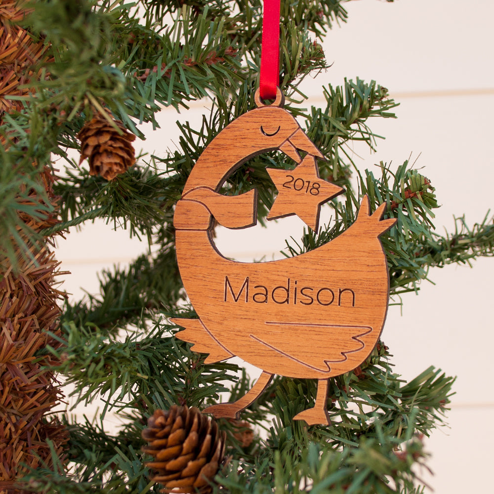 duck goose christmas ornament personalized