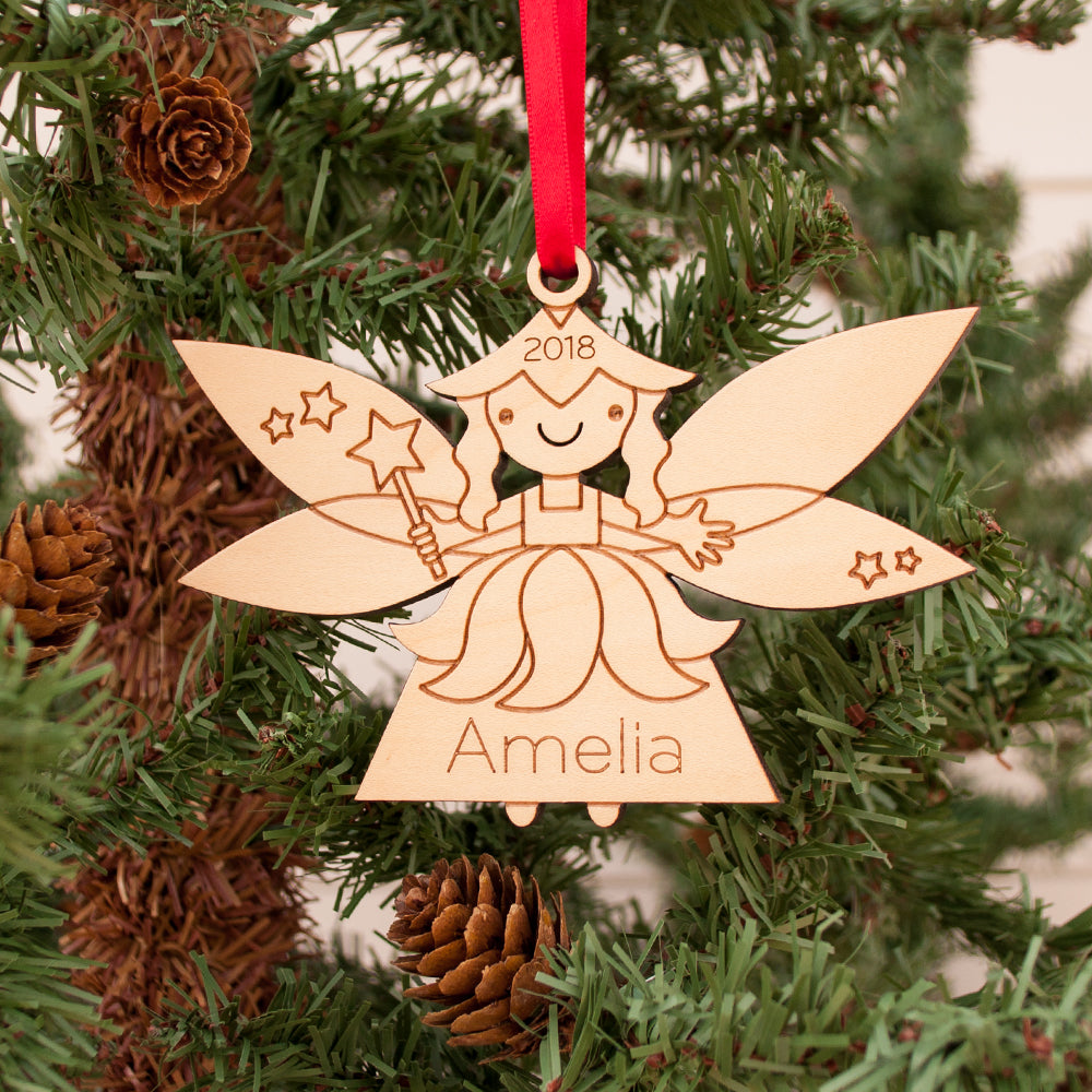 fairy christmas ornament personalized