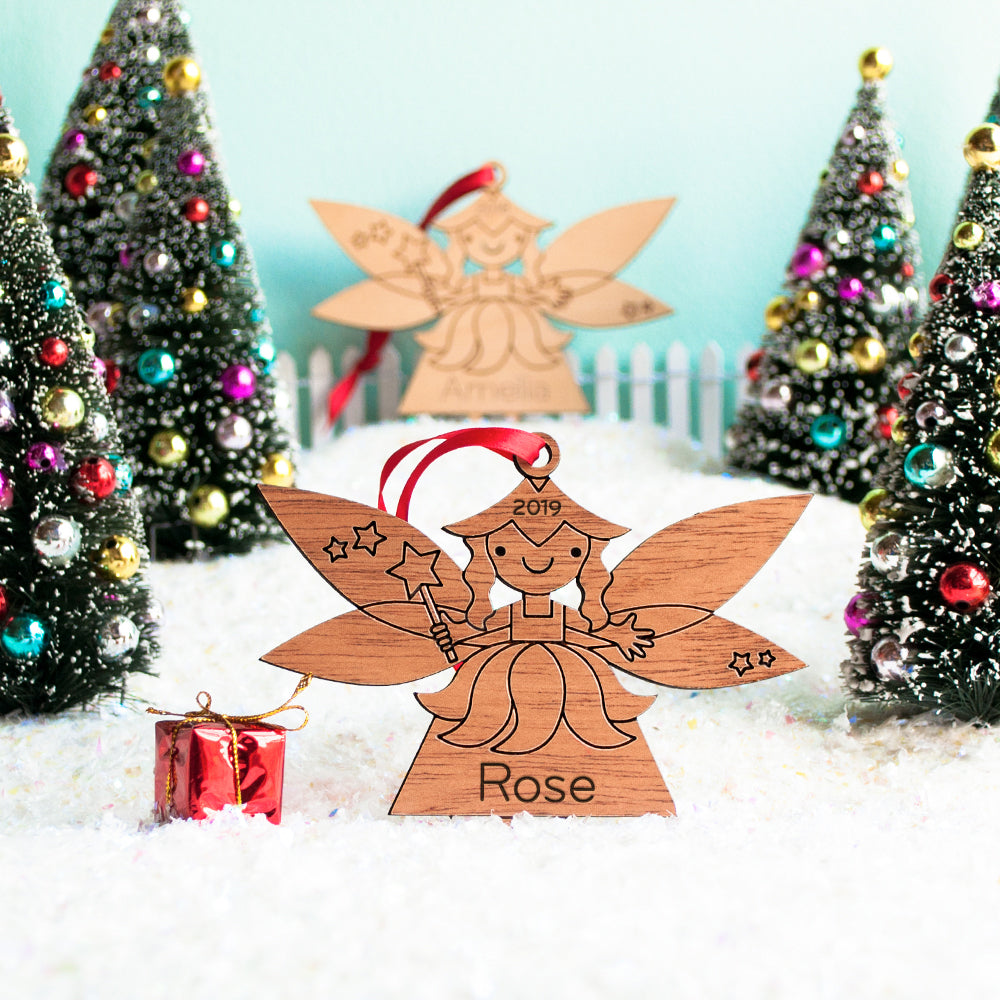 fairy christmas ornament personalized