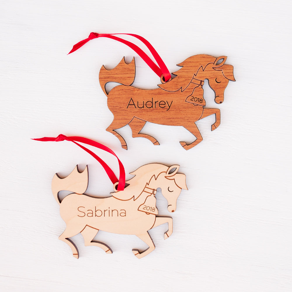 horse christmas ornament personalized