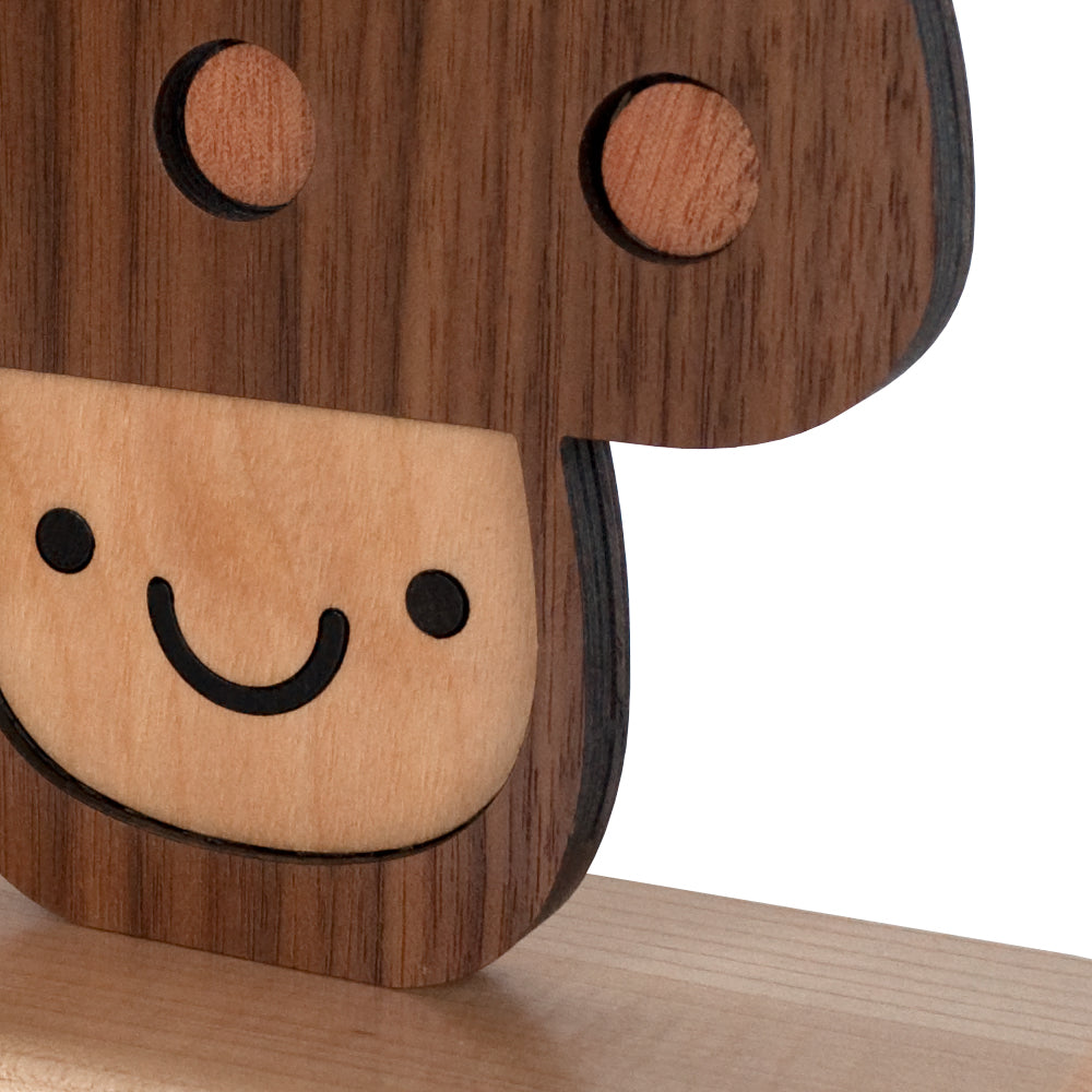 Toadstool Wooden Bookend for woodland animal nursery decor handmade by Graphic Spaces