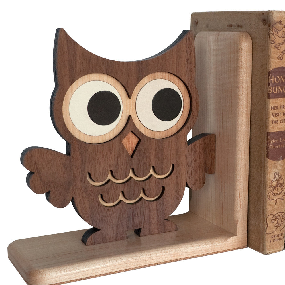 Owl Wooden Bookend Heirloom