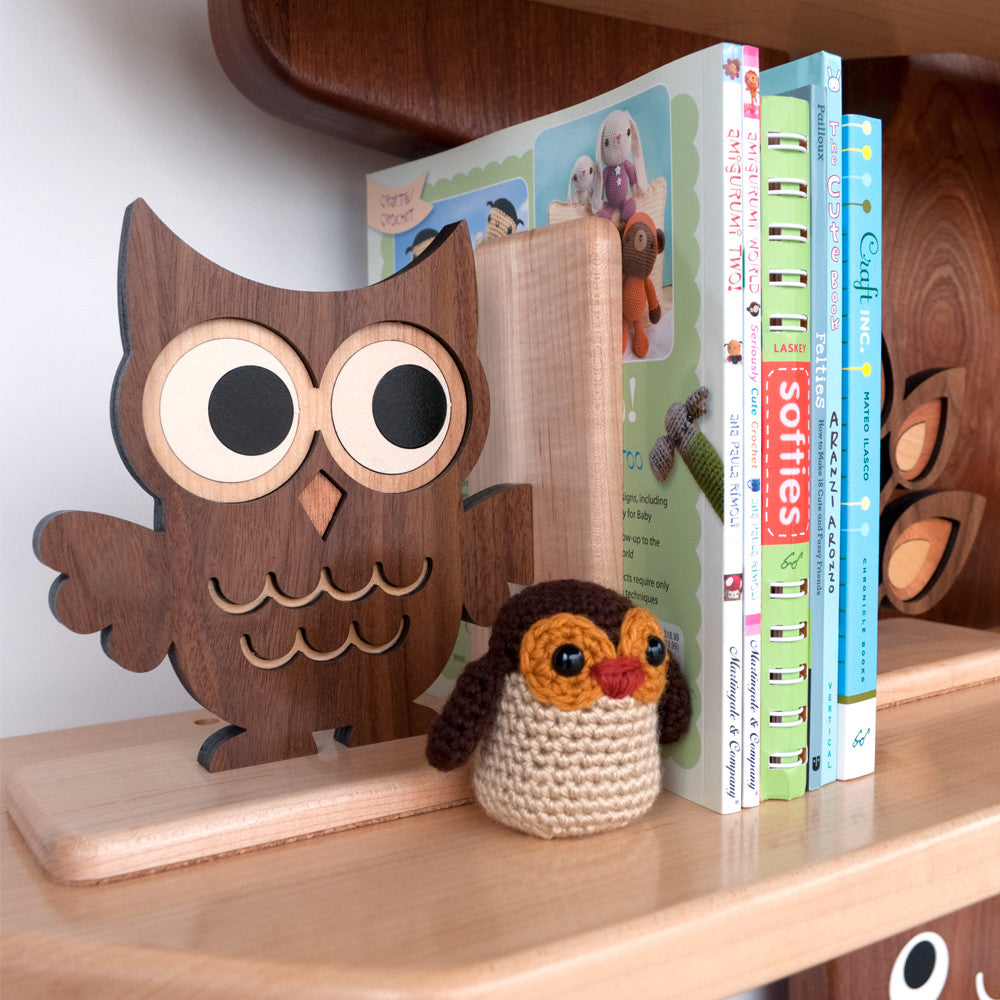 Owl Wooden Bookend Heirloom