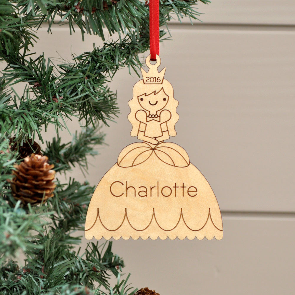 princess christmas ornament personalized