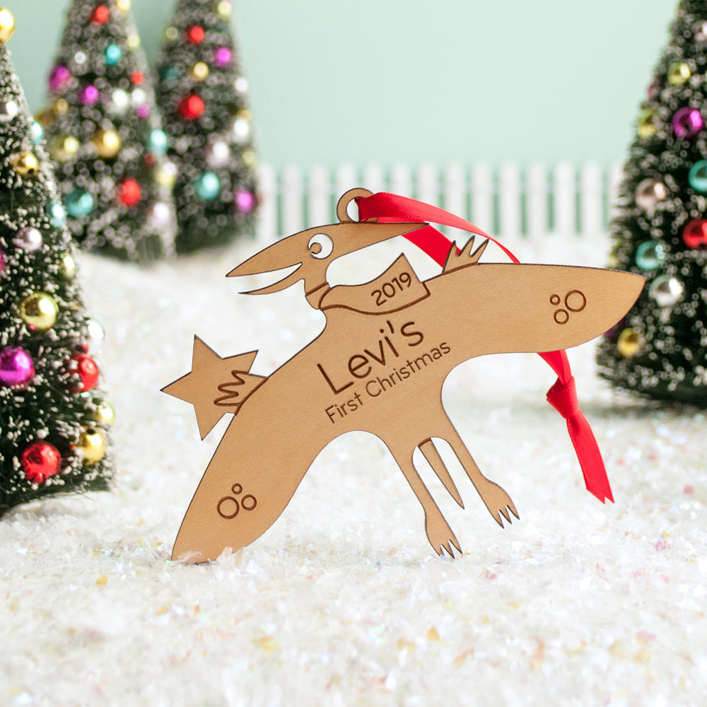 dinosaur Christmas ornament personalized pterodactyl 