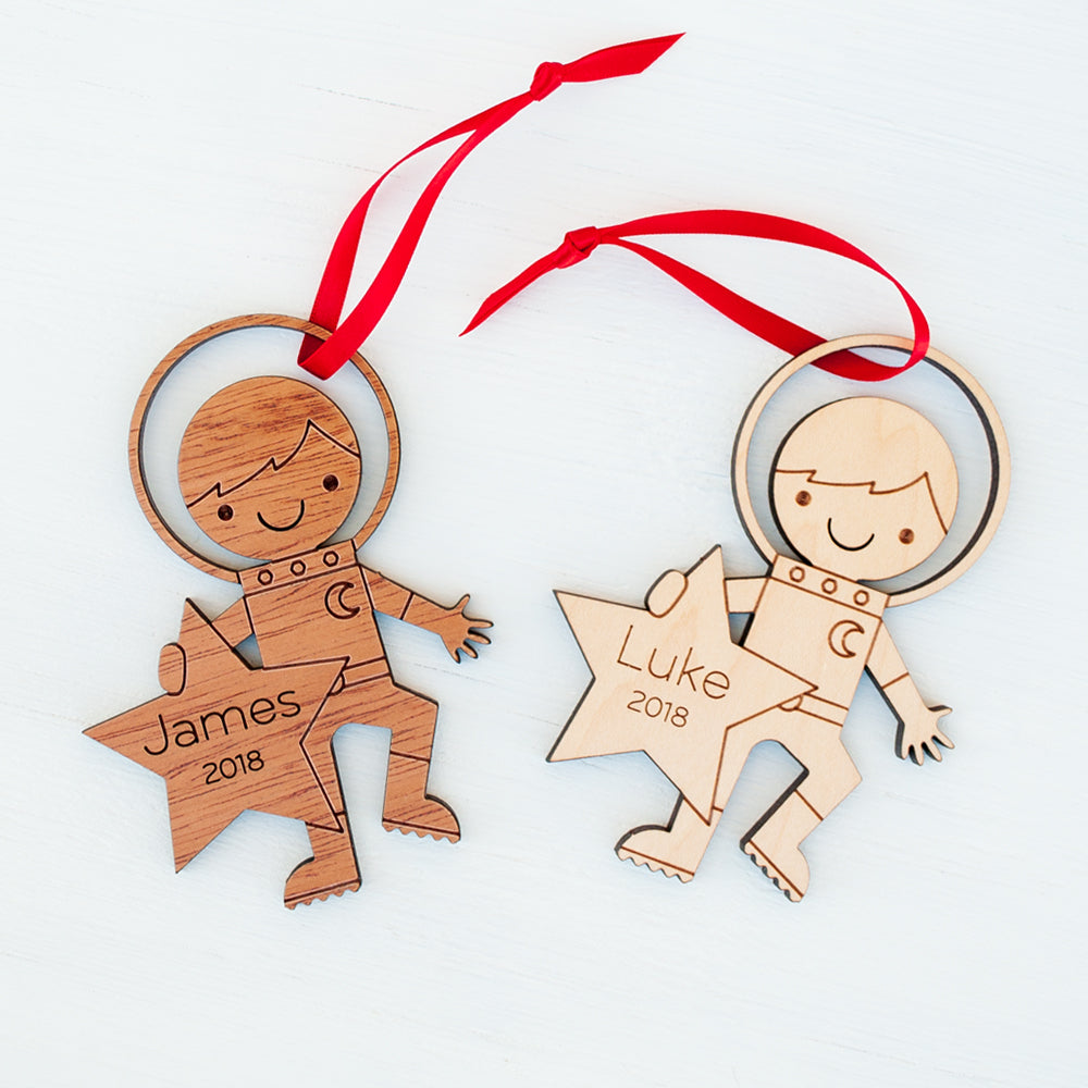 astronaut christmas ornaments personalized