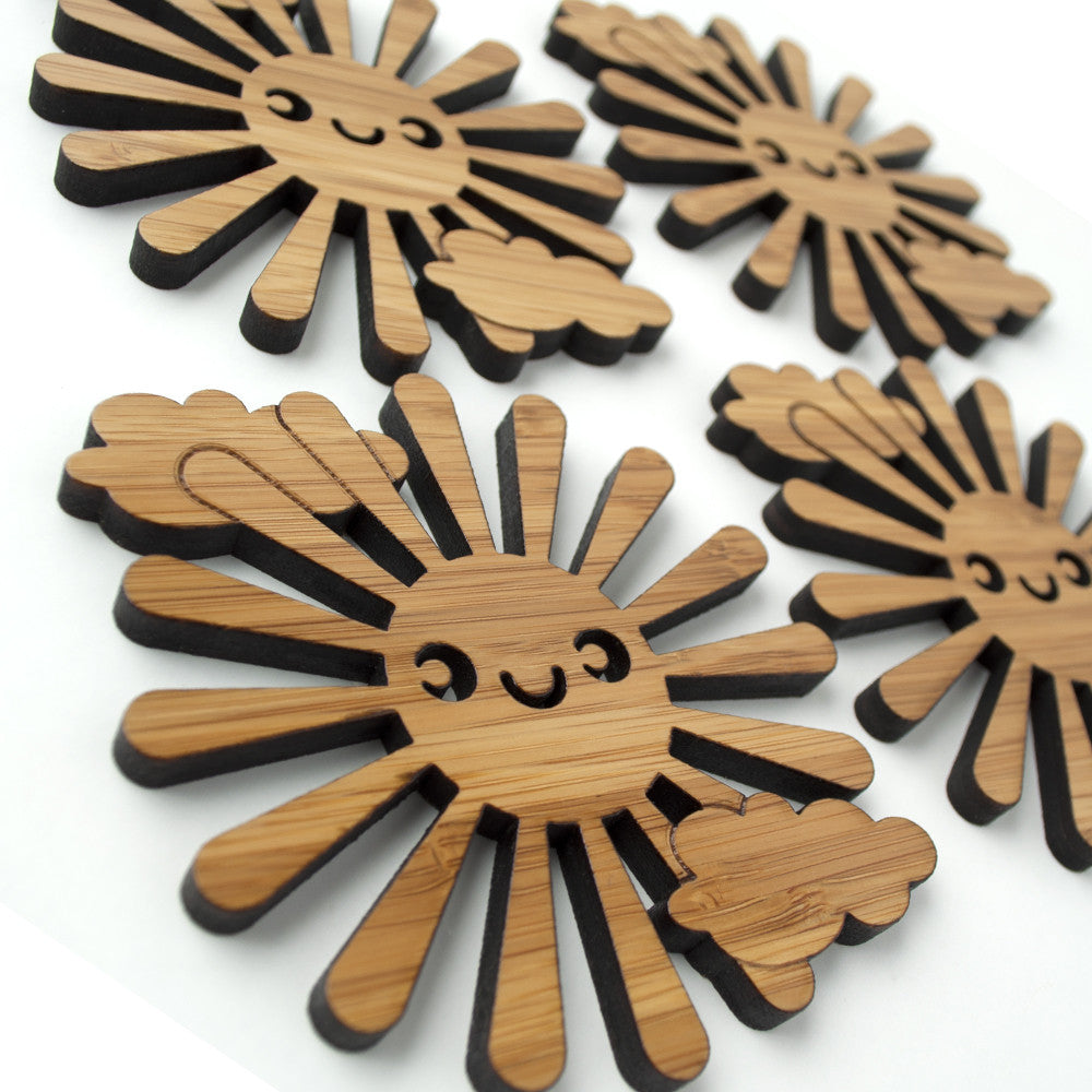 Sun Bamboo Coasters